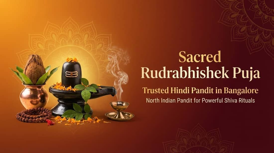 North Indian pandit in Bangalore arranging Shiva abhishek ceremony